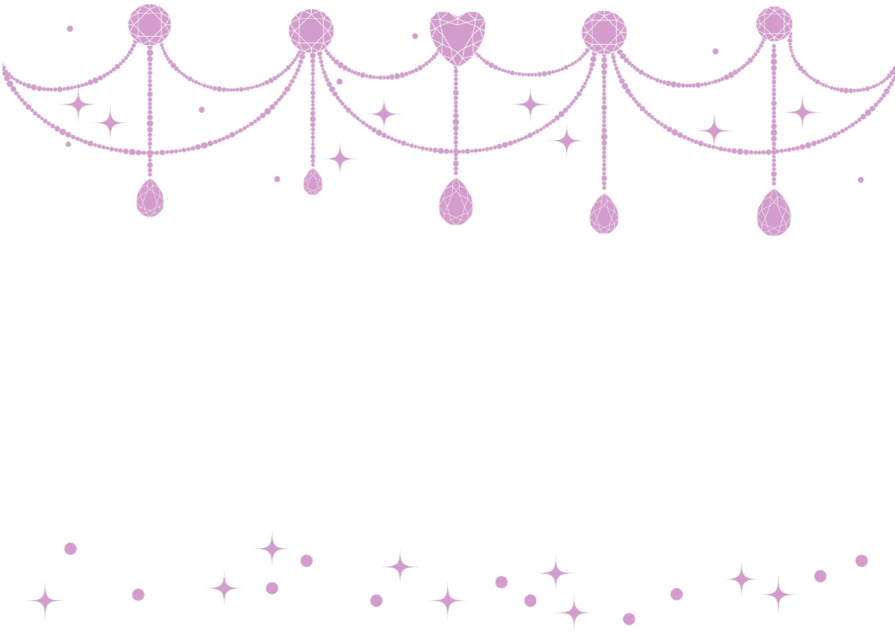 背景が白色と紫色のジュエル 宝石 のキラキラのフレーム 無料ダウンロード かわいい 雛形 テンプレート素材