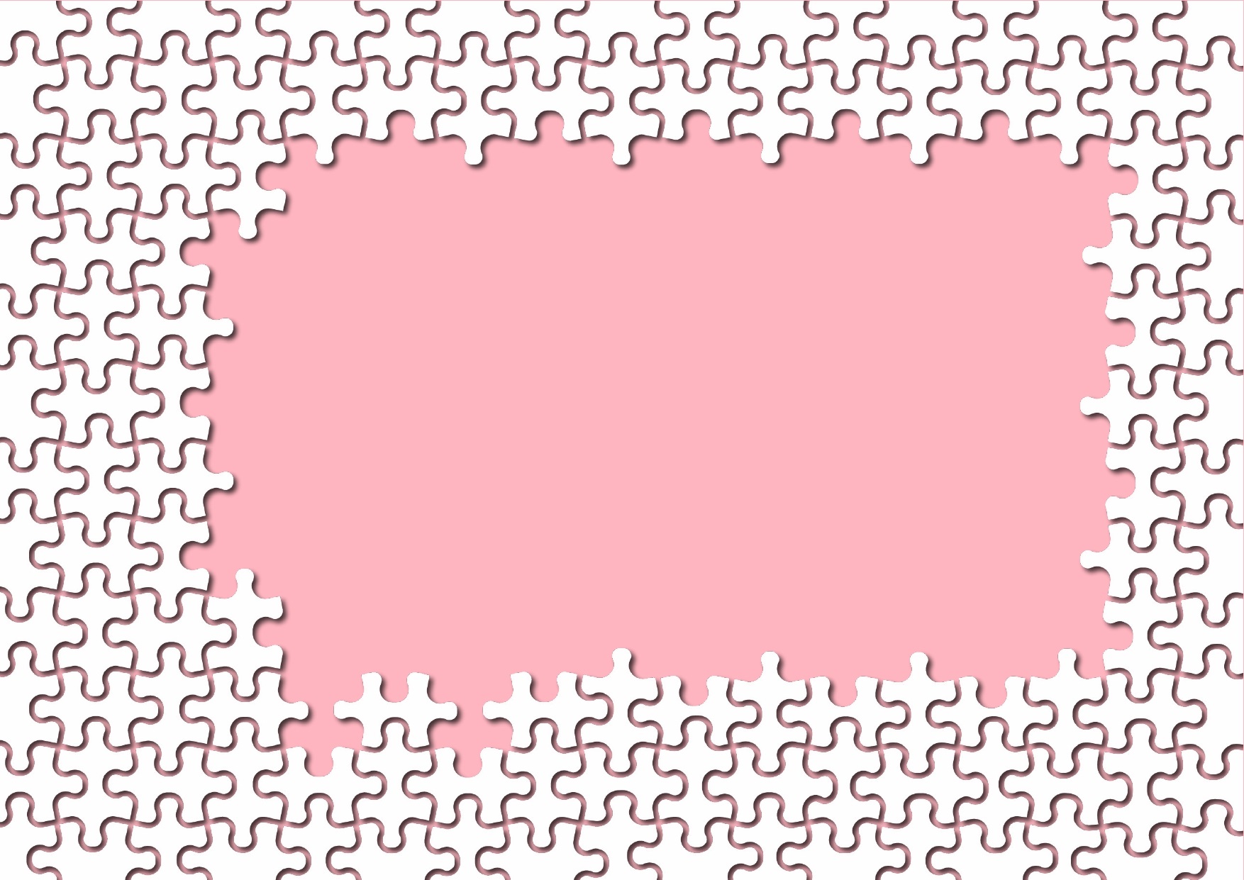 ピンク・ジグソーパズルのフレーム