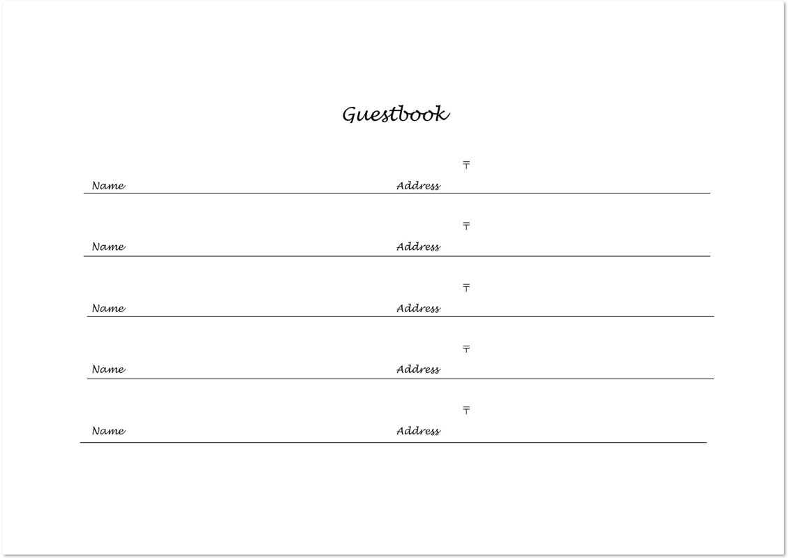 エクセル ワード ビジネスにおすすめ シンプルな芳名帳 無料ダウンロード かわいい 雛形 テンプレート素材