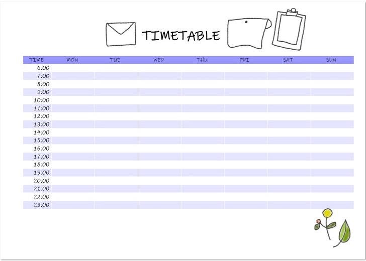 1日 1週間のタイムテーブル Word Excel Pdf 無料ダウンロード かわいい 雛形 テンプレート 素材 無料ダウンロード かわいい 雛形 テンプレート素材